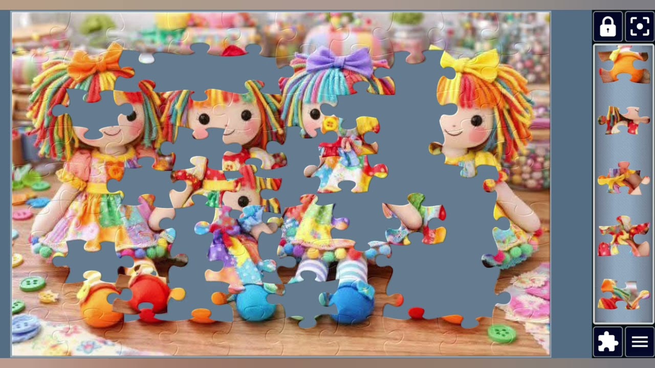 Patchwork Doll Trio with Floral Charm🎎✨||Fun with puzzles🧩||