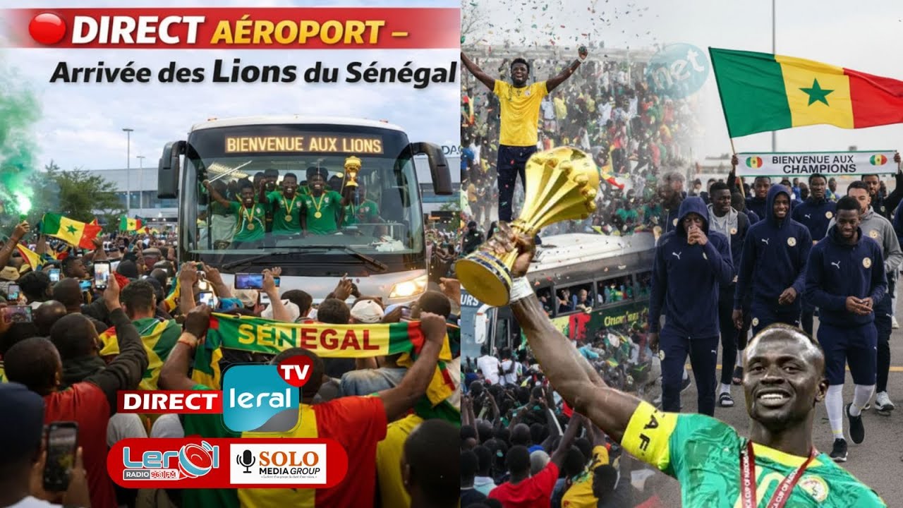 🔴SPÉCIAL – Parade populaire des Lions du Sénégal | Ambiance de folie
