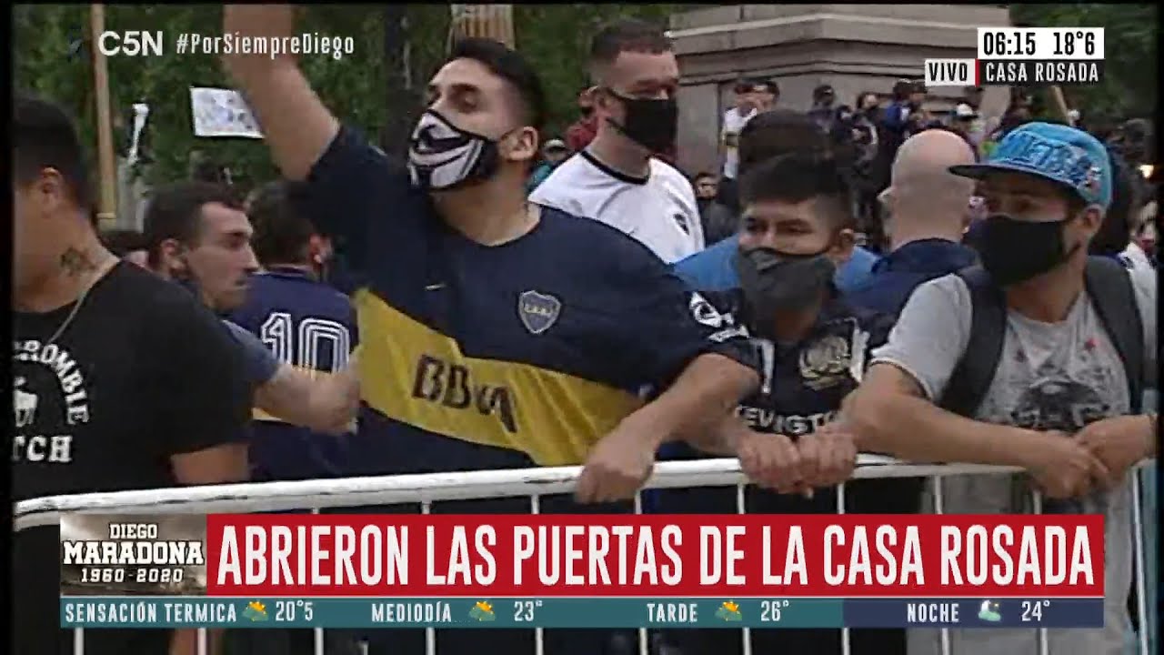 Abrieron las puertas de Casa Rosada para despedir a DIEGO MARADONA: hubo algunos incidentes