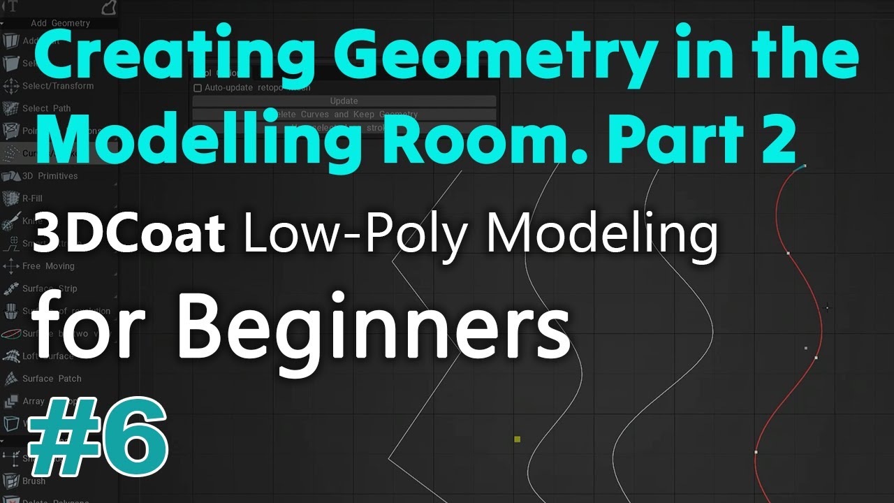 3DCoat Low-Poly Modeling for Beginners #6. Creating Geometry in the Modelling Room. Part 2.