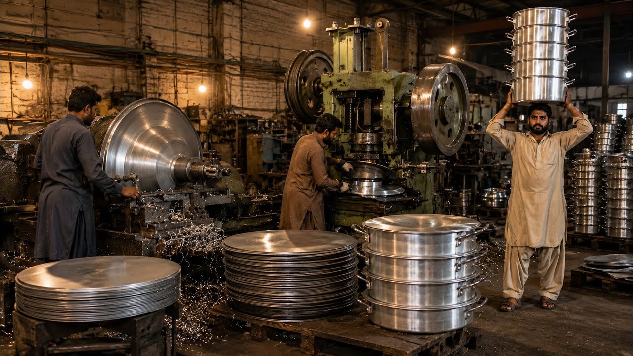 Aluminium recycling into cooking pots/mass production process