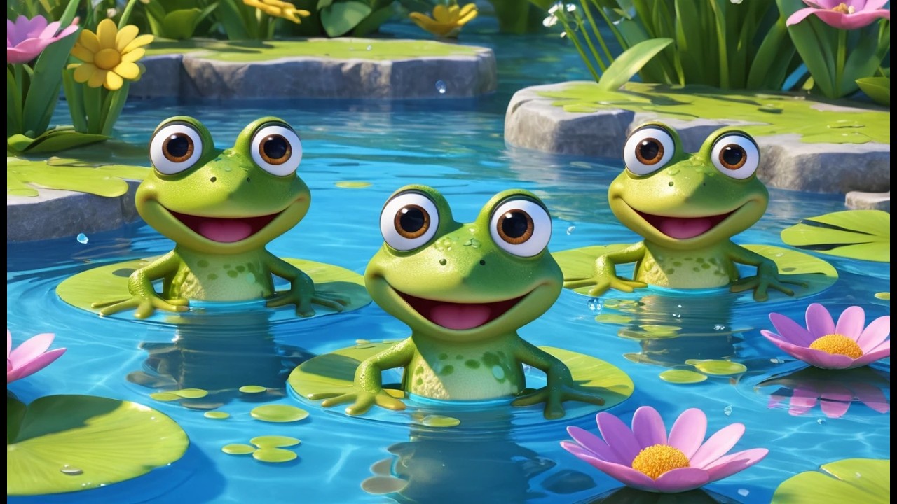 Five Little Speckled Frogs Jumping In the Pond | Nursery Rhymes & Kids Songs for Toddlers