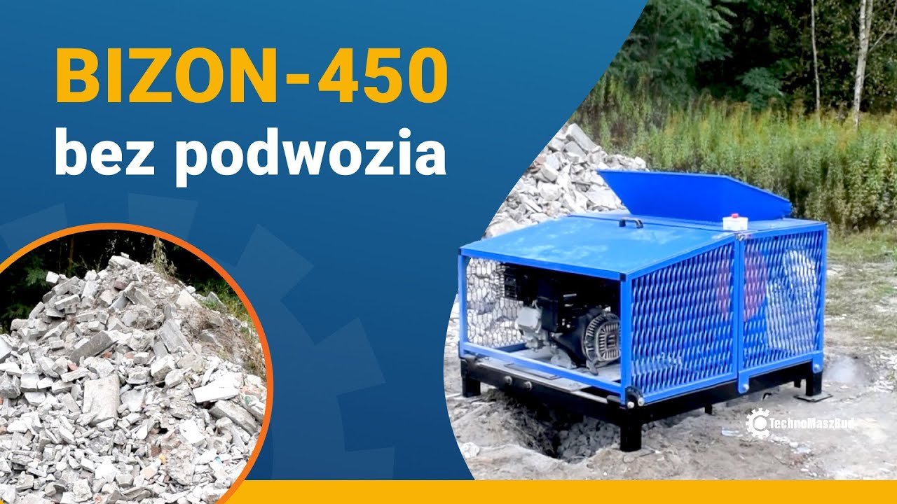 Kruszarka szczękowa BIZON-450 | Przetwarzanie odpad&oacute;w budowlanych