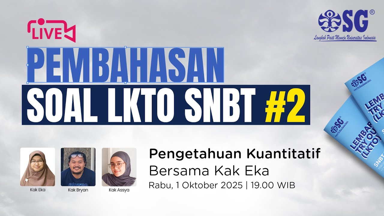 🔴[LIVE] PEMBAHASAN SOAL LKTO SNBT 2 | PENGETAHUAN KUANTITATIF