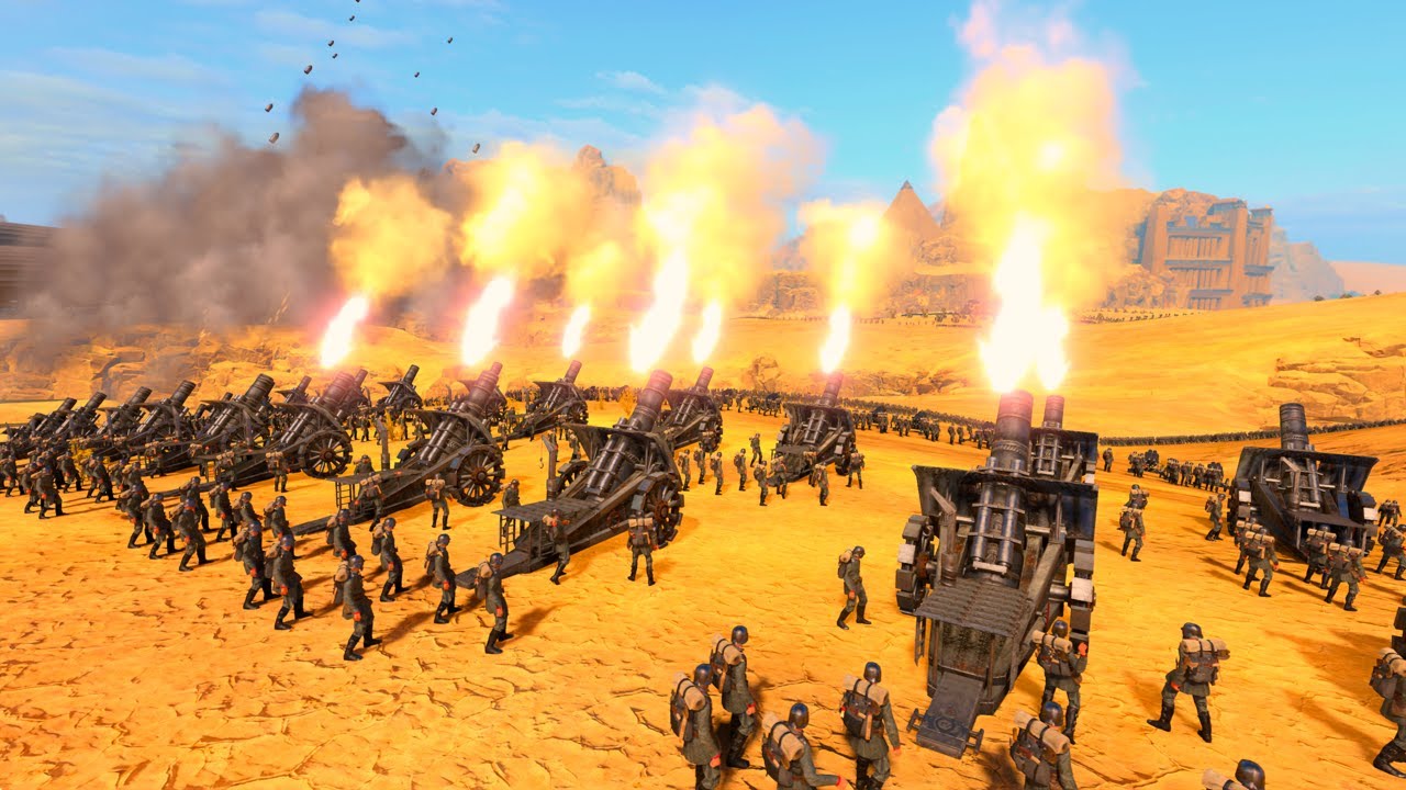 GERMAN IMPERIAL ARMY VS Tomb Kings - TW Millennium Mod | Total War WARHAMMER 3 | FIRESupport | 4K