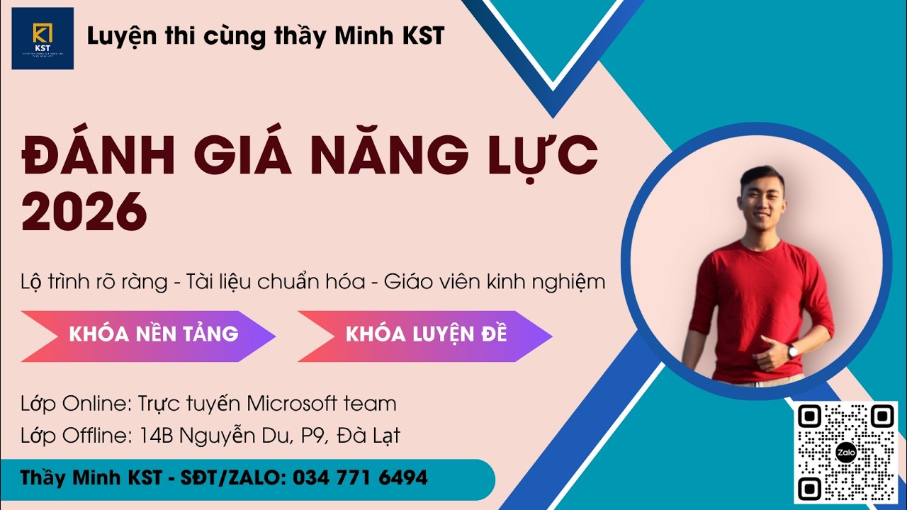 [GIẢI ĐỀ ĐGNL V-ACT 2026 ] FULL ĐỀ 01 - Đ&Aacute;NH GI&Aacute; NĂNG LỰC ĐHQG HCM - K&ecirc;nh kh&ocirc;ng sợ to&aacute;n