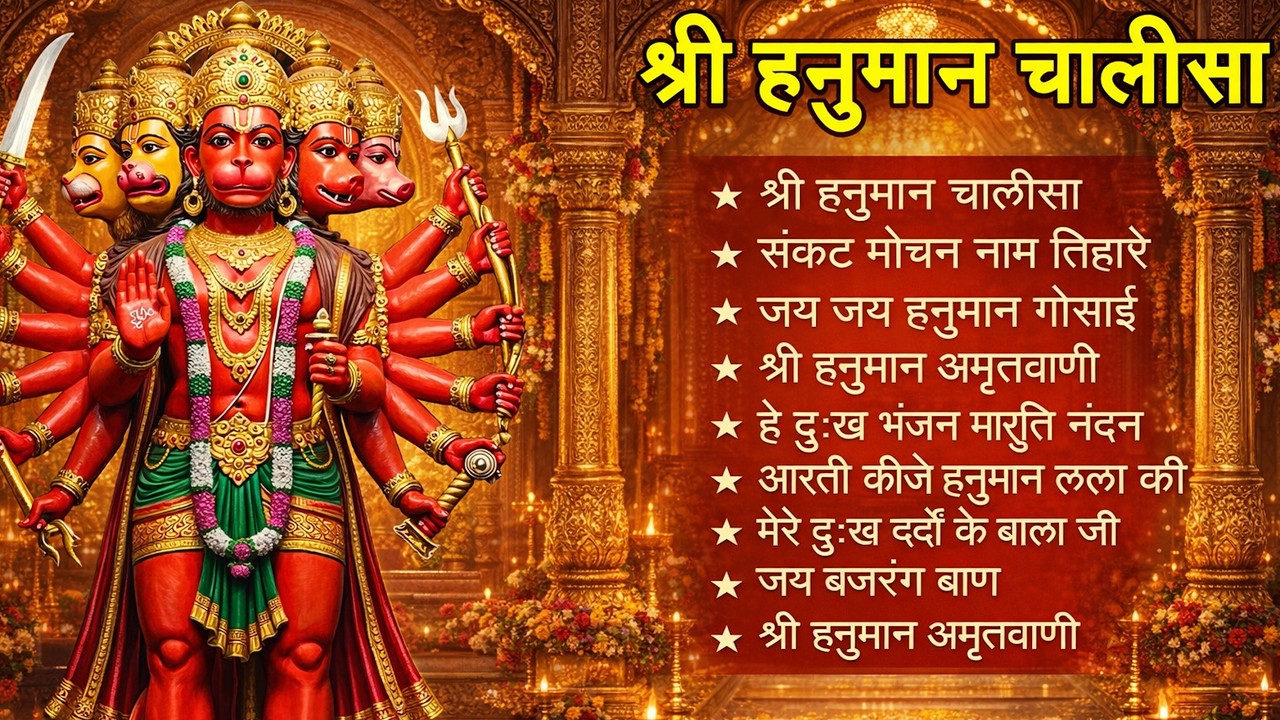 श्री हनुमान चालीसा 🌺🙏 shree hanuman chalisa original video 🙏🌺 gulshan kumar hariharan full hd