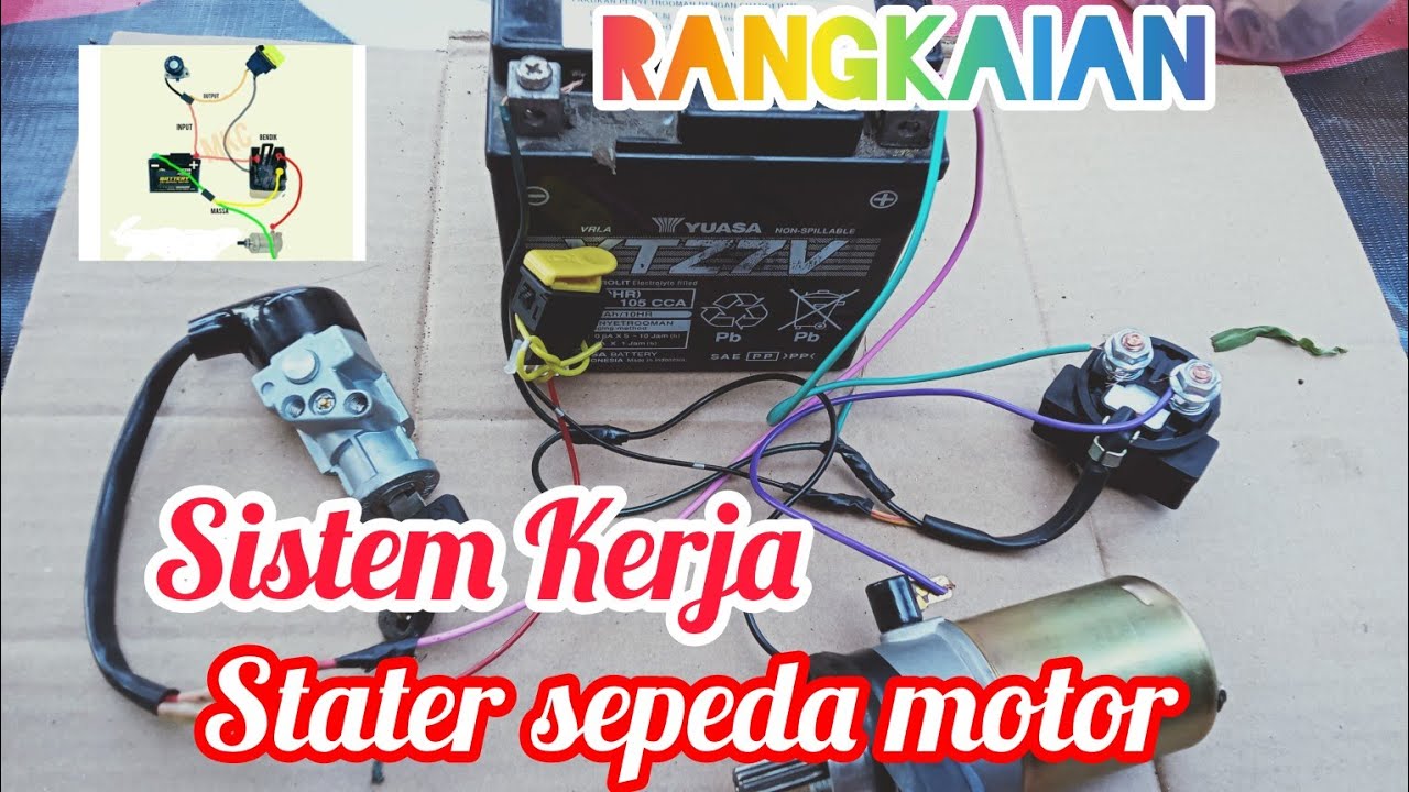 Sistem Kerja Stater sepeda motor (Rangkaian stater sepeda motor)