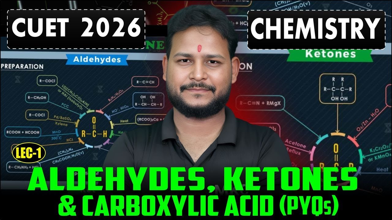 CUET 2026 : Chemistry | Aldehydes Ketones & Carboxylic Acids | CUET Chemistry Preparation 2026