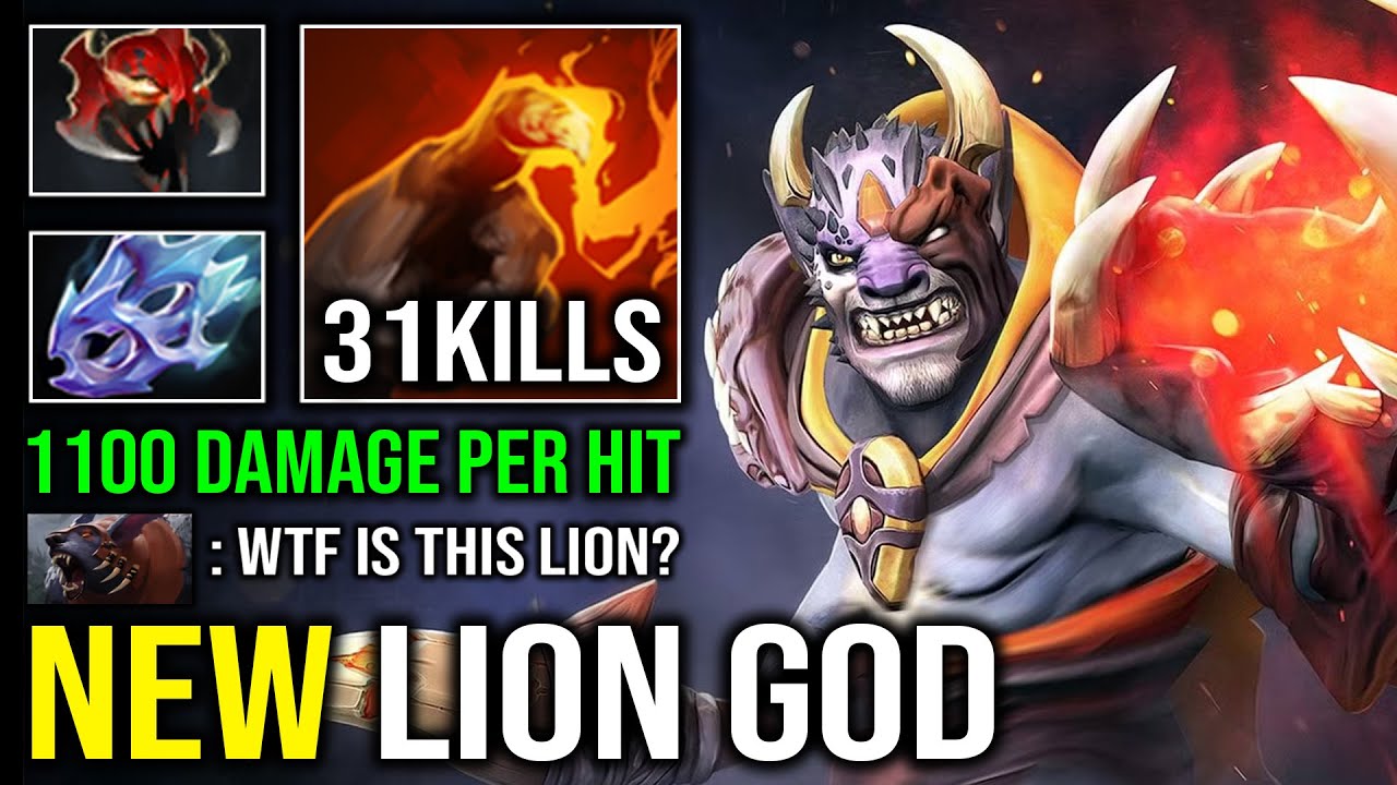 NEW LION GOD 1Kill Per Min Max Speed Melee Right Click 1100 Damage Per Hit Super Carry Lion Dota 2