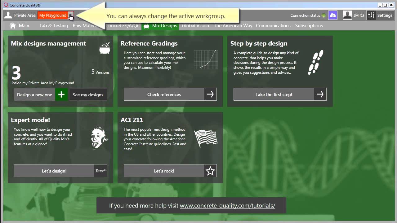 Learn it in 1 minute: Mix Designs Dashboard