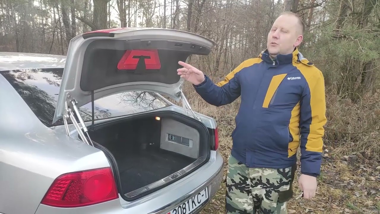 Открываем багажник и лючок бака Volkswagen Phaeton