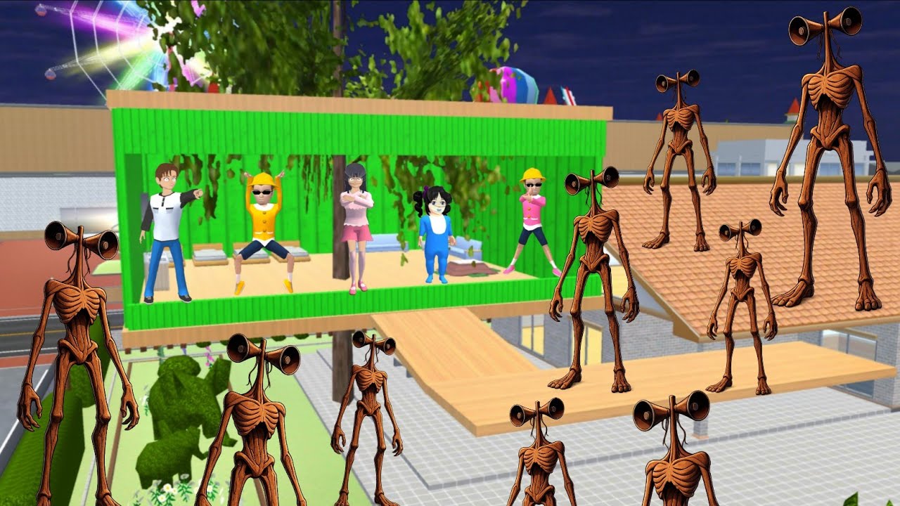 Yuta Mio Buat Rumah Pohon Paling Aman Dari Kejaran PASUKAN SIREN HEAD 😱 | Sakura School Simulator