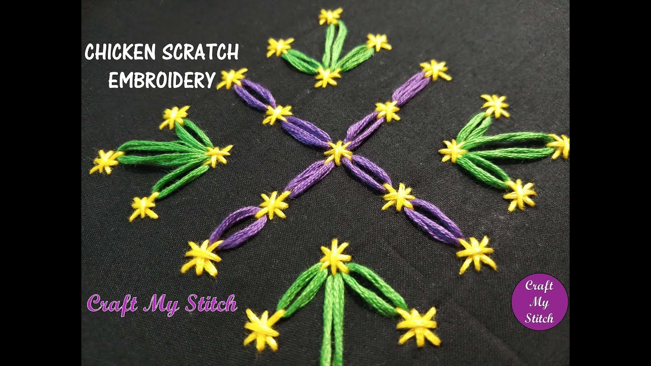 Hand Embroidery | Chicken Scratch embroidery variation