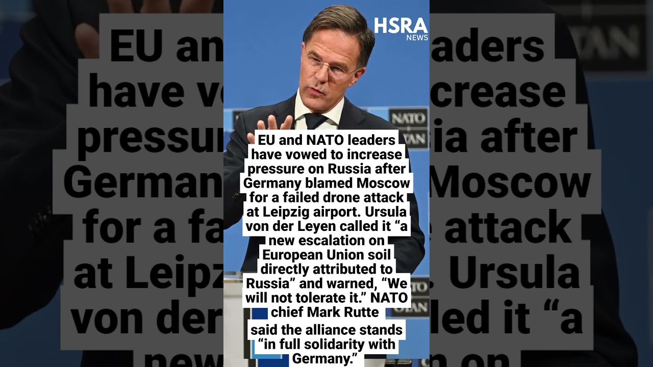 EU and NATO Warn Russia After Leipzig Drone Attack #shorts #breakingnews #putin #europe #ukrainewar