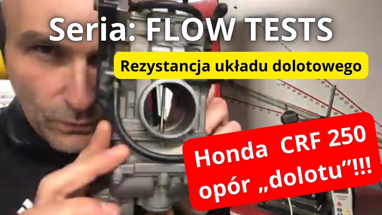 flow tests honda CRF 250 ( rezystancja układu dolotowego)