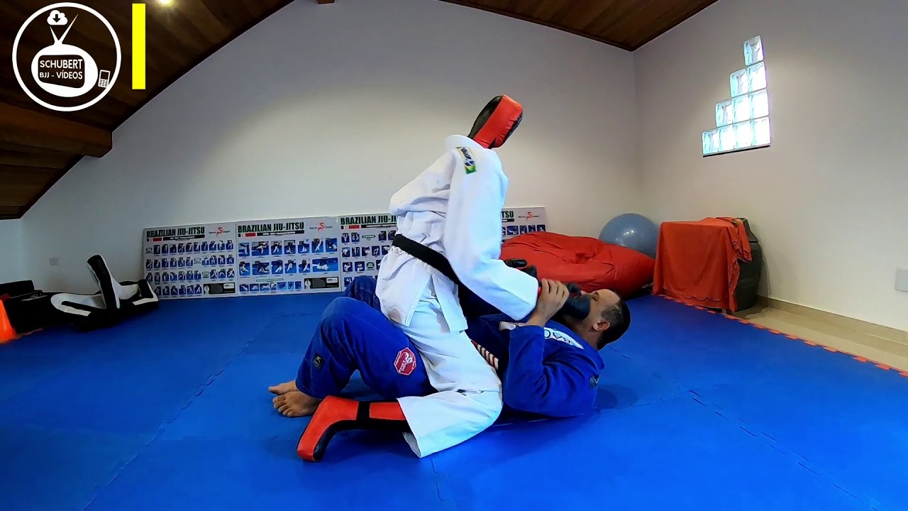 Jiu-Jitsu Boneco  drill defesa de montada e  raspagem - Schubert