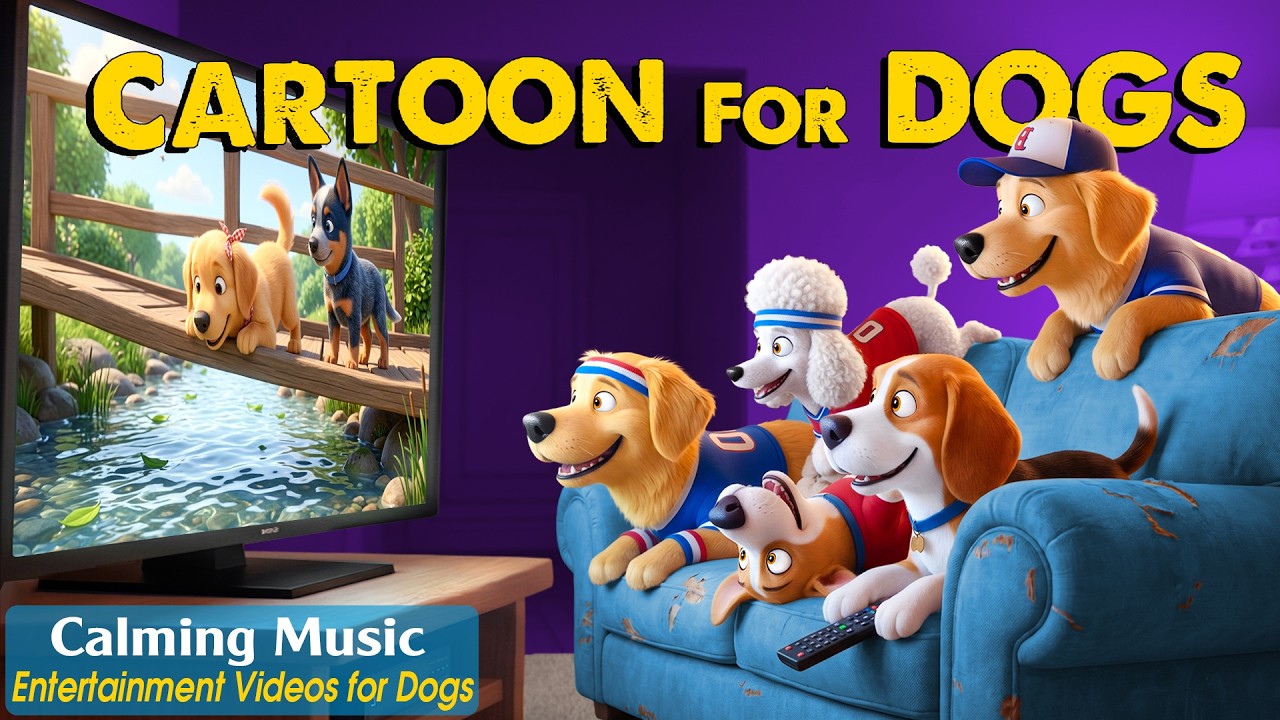 Dog Cartoon: Best Relaxing Dog TV 24/7 & Calm Videos to Keep Dogs Happy Home Alone | Videos for Dogs