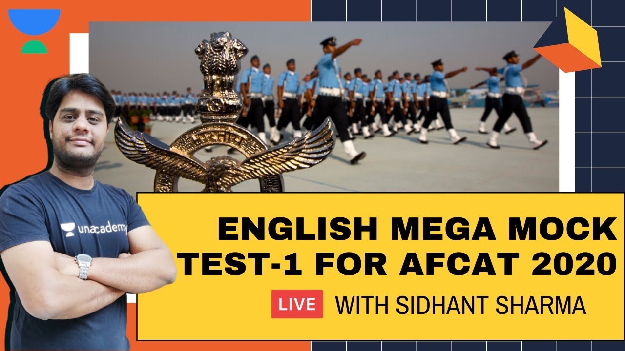 MEGA MOCK TEST-1 for AFCAT 2020 | Live English Mock Test for AFCAT 2020 | English for AFCAT 2020