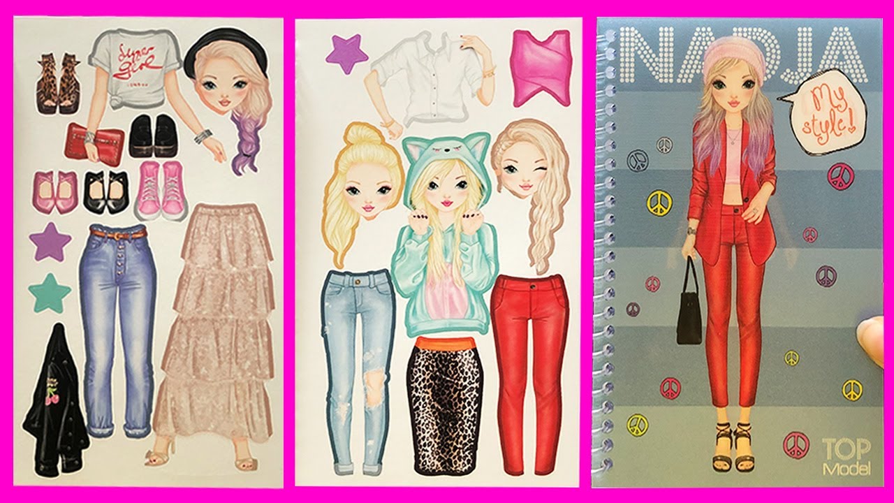 SÁCH DÁN HÌNH TOP MODEL QUYỂN NHỎ 2 THAY ĐỒ CÔNG CHÚA - Sticker dress me up (Chim Xinh)