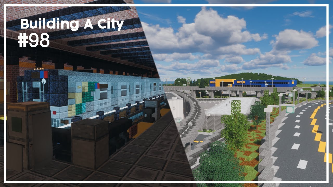 Building A City #98 // Subway Station & Train Tracks // Minecraft Timelapse