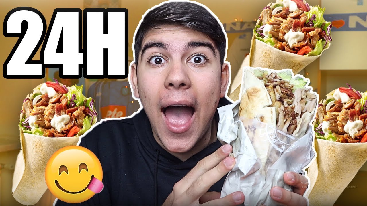 MANGIO SOLO 🌯KEBAB per 24 ORE!! *troppo buono*