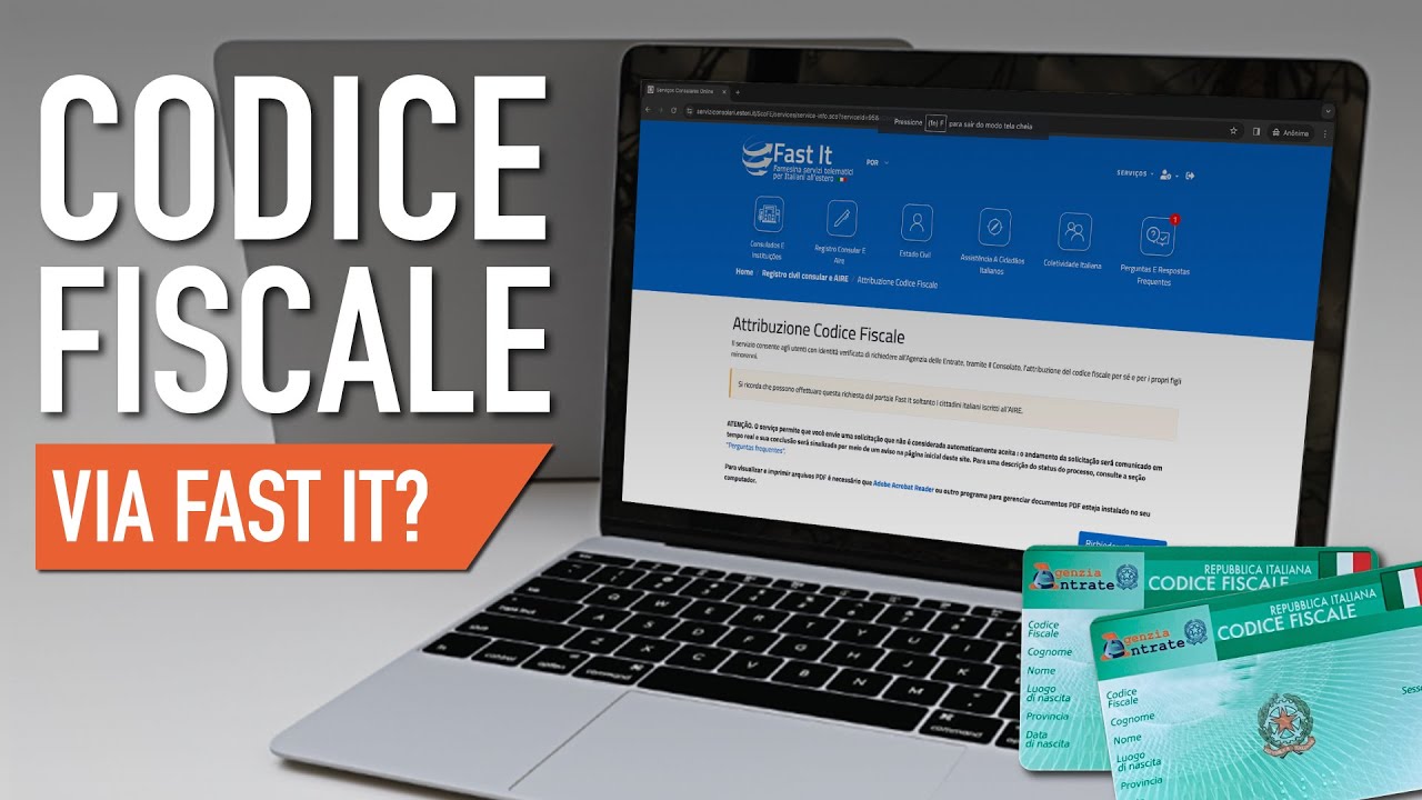 Codice Fiscale via FAST IT | Já Está Habilitado?
