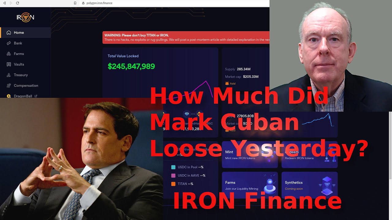 How Much Did Mark Cuban Lose in IRON finance? What happened yesterday!