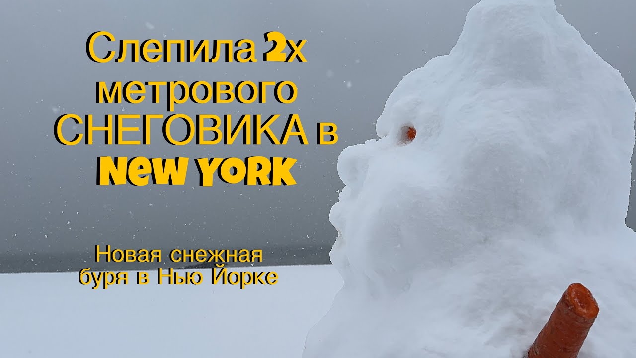НАС СНОВА ЗАМЕЛО! Слепила Сигма Снеговика - Мишка 😍 Snow Blizzard in New York City 2026