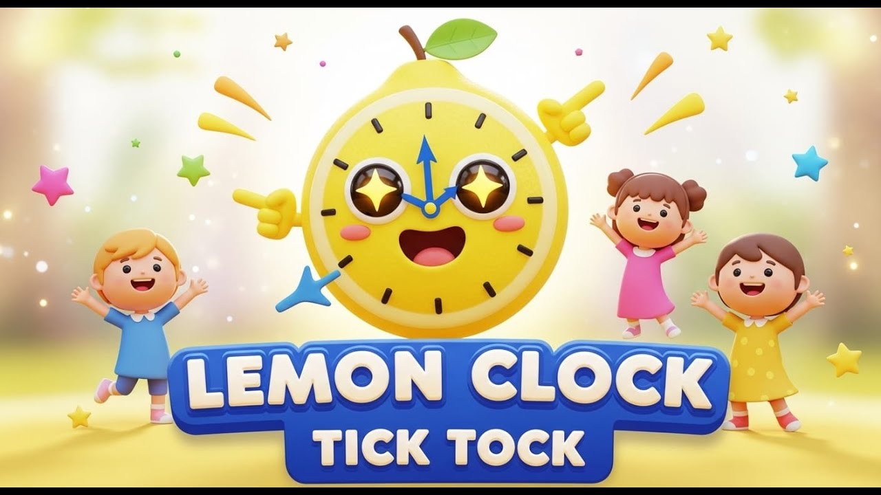 Lemon Clock Tick Tock 🍋⏰ | Nursery Rhymes for Babies | Learn Time with Fun Song