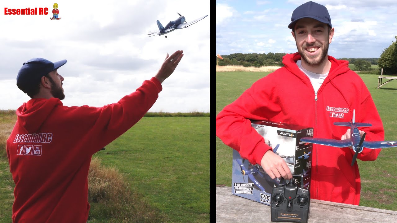Drone pilot flies his first RC aeroplane ! Mini F4U Corsair Warbird