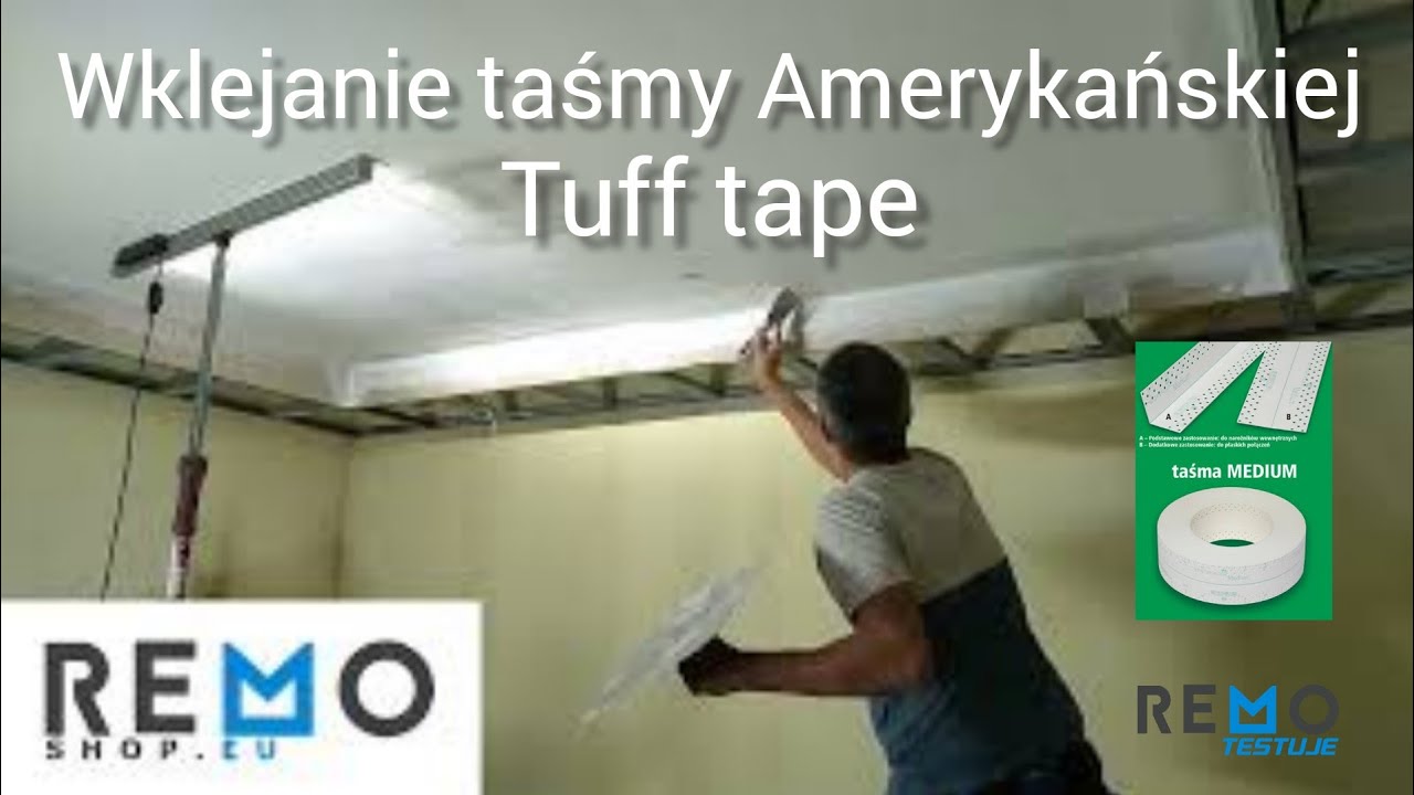 Wklejanie taśmy Amerykańskiej Tuff Tape