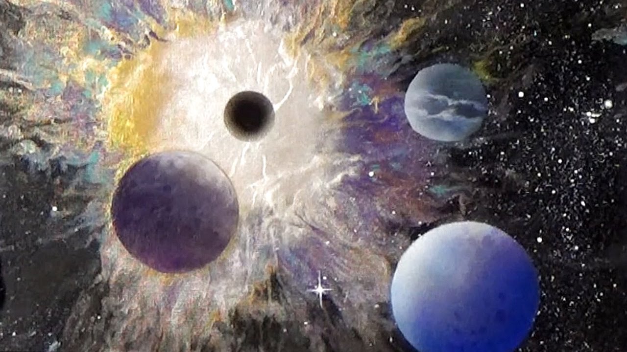 Galaxy 4: Space Art - Painting Tutorial - Art Demo -  | 