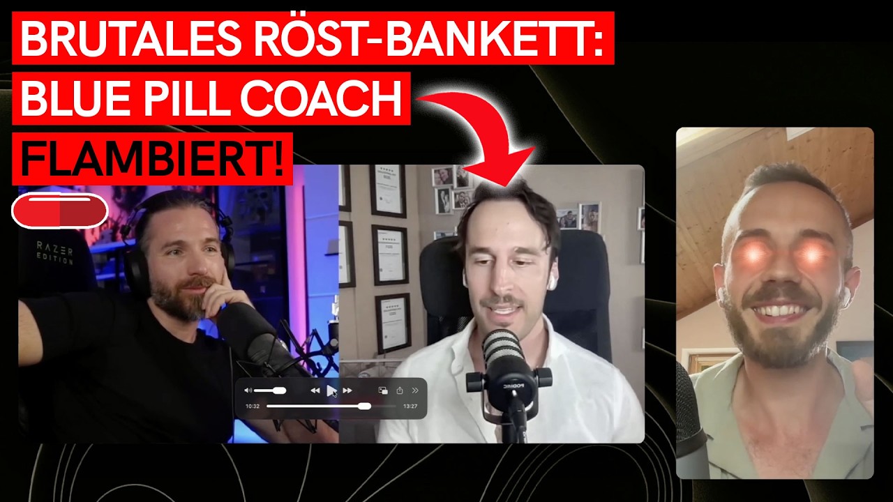 BANKETT DER RÖSTUNG: Blue Pill Coach BRUTAL FLAMBIERT! (Spiros KNICKT EIN?!)