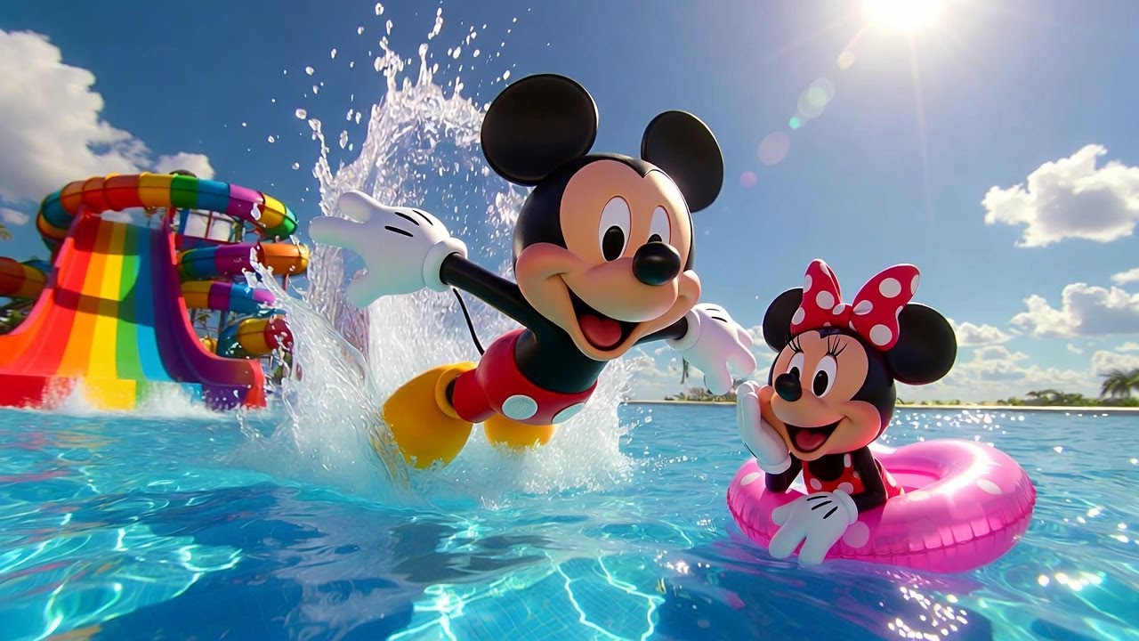 Mickey & Minnie Swimming Pool Adventure 🌊☀️ Big Splash Day! | Episode 4  