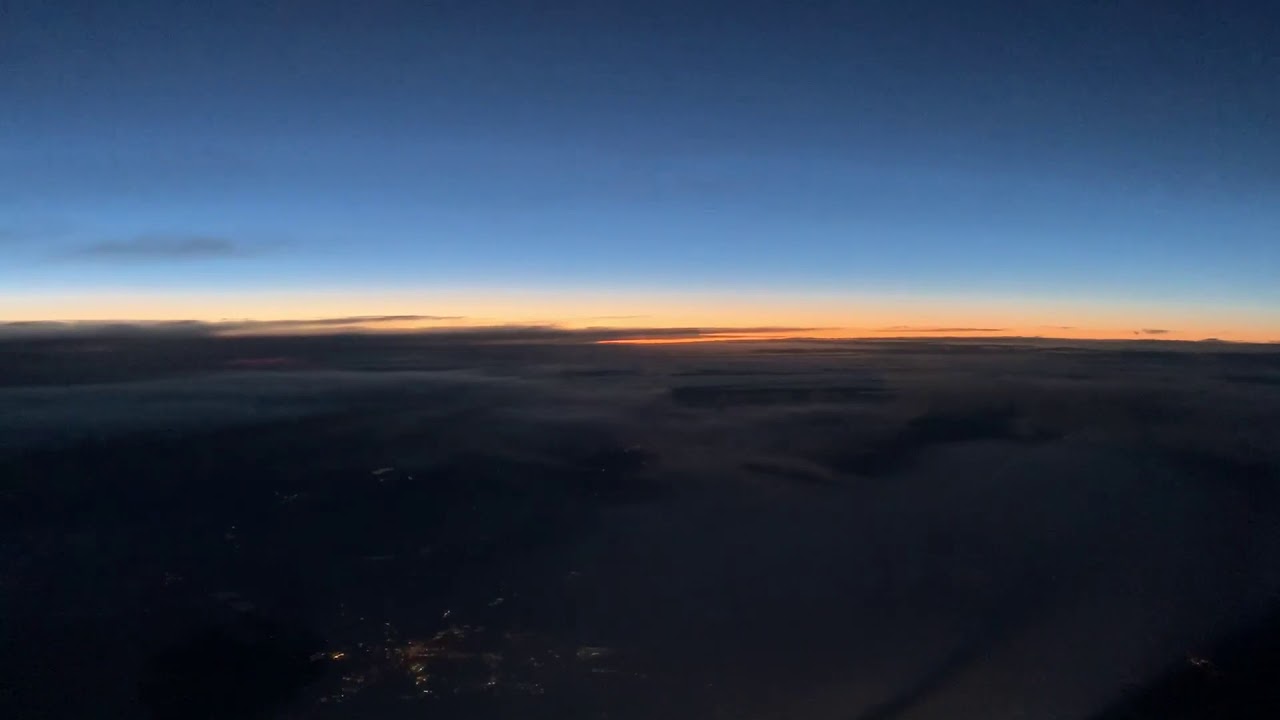 FL360 sunset flight on Earth