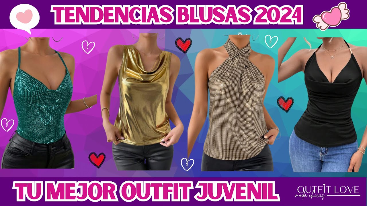 TENDENCIAS BLUSAS DE MODA ESPECIAL PARA FIESTAS MODA MUJER 2024