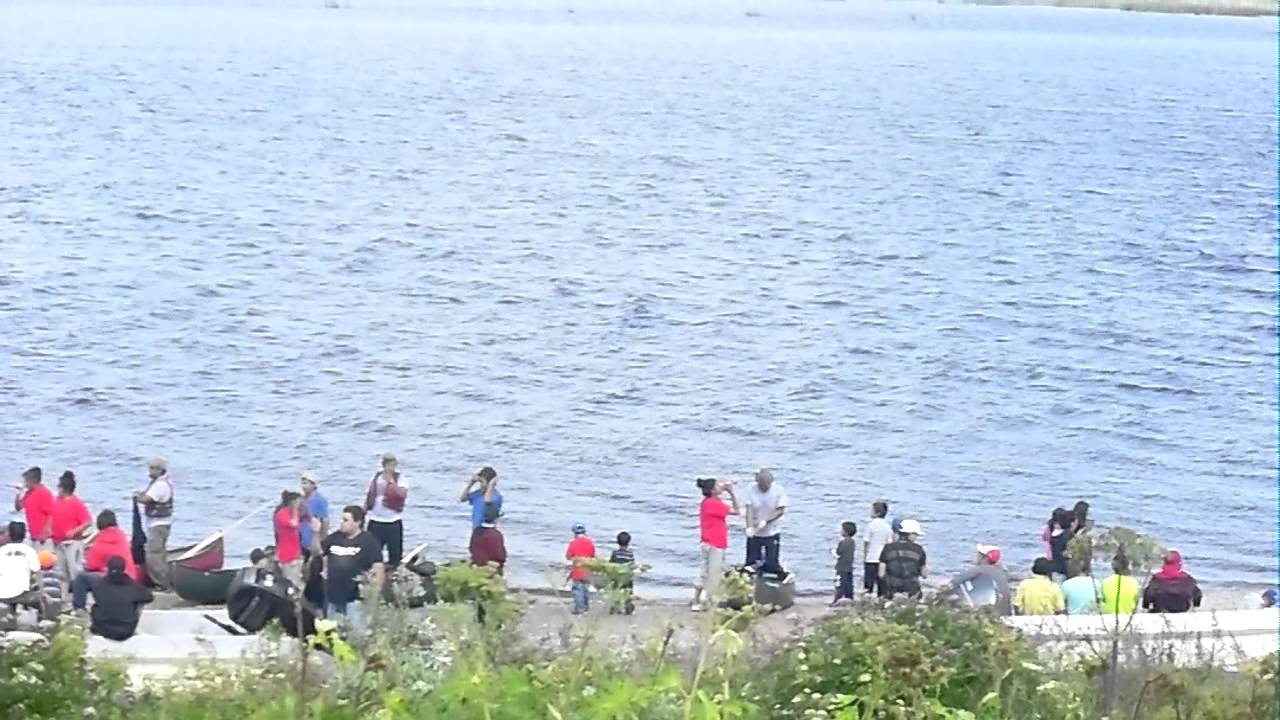 Canoe Brigade Arrive In Waskaganish On August 5 -2013