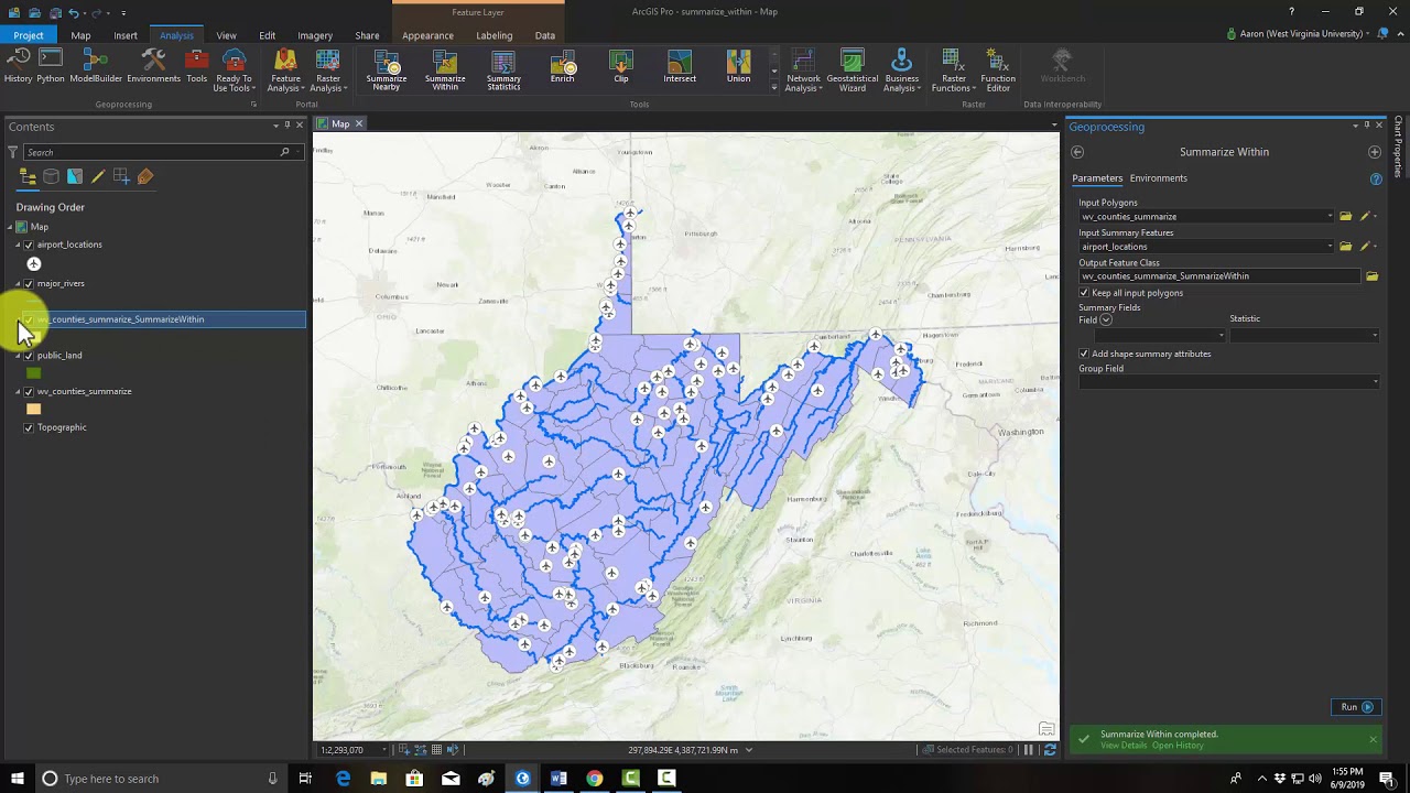 Summarize Within ArcGIS Pro