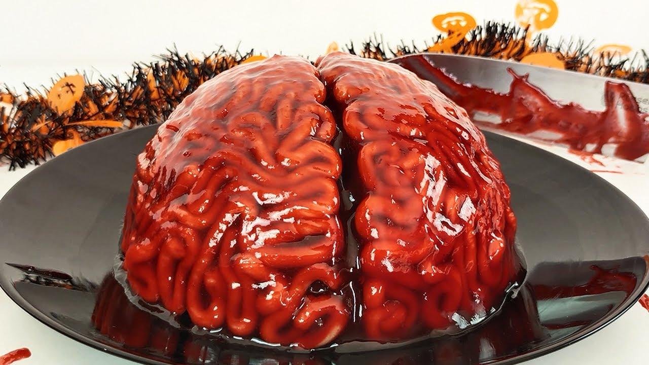 GÂTEAU HALLOWEEN - LE GÂTEAU CERVEAU BIEN SANGLANT