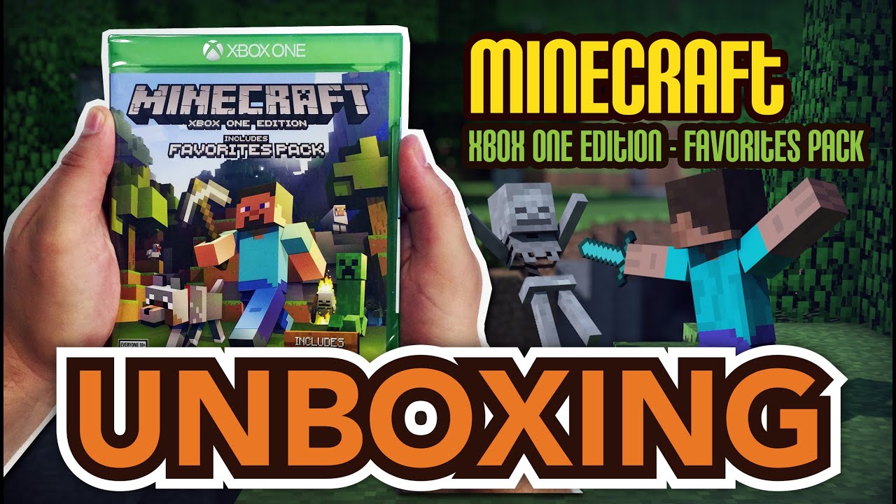 Minecraft Xbox One Edition -Includes Favorites Pack (Xbox One) Unboxing!!