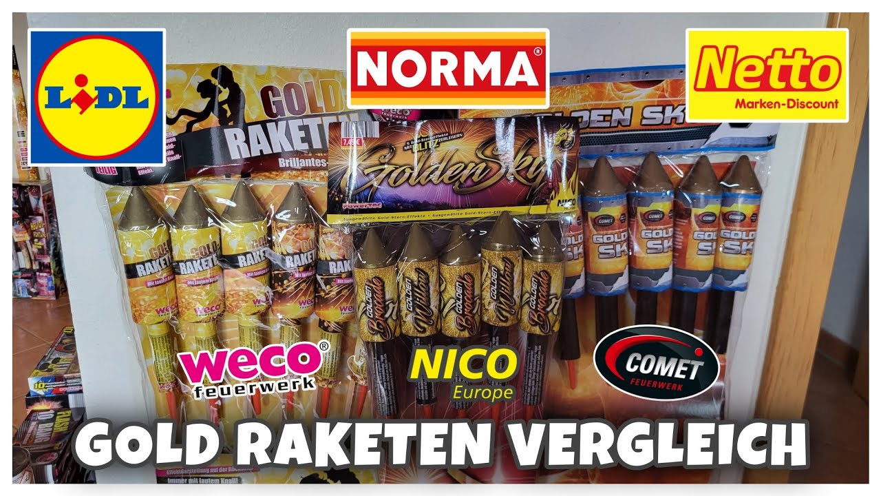 Discounter Gold-Raketen Vergleich 🥇🚀 | Lidl, Norma, Netto | Pyro TV