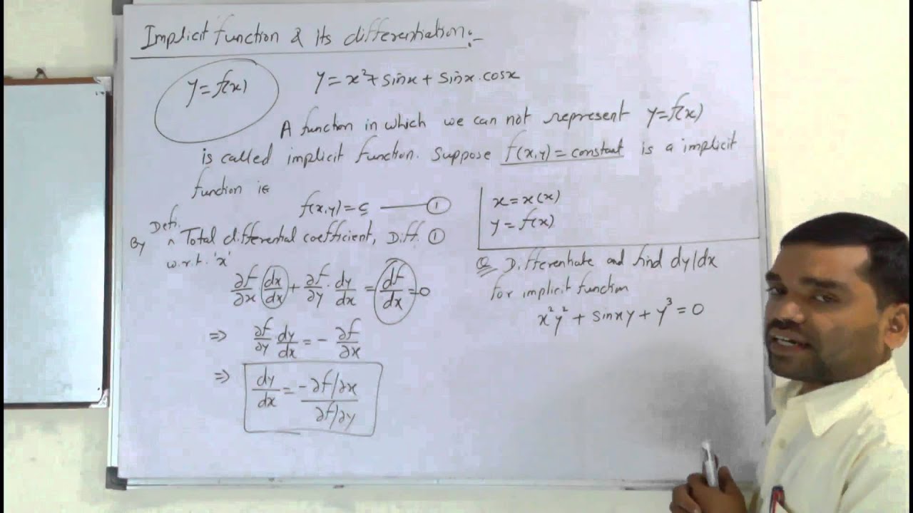 Differentiation of implicit Function in Hindi