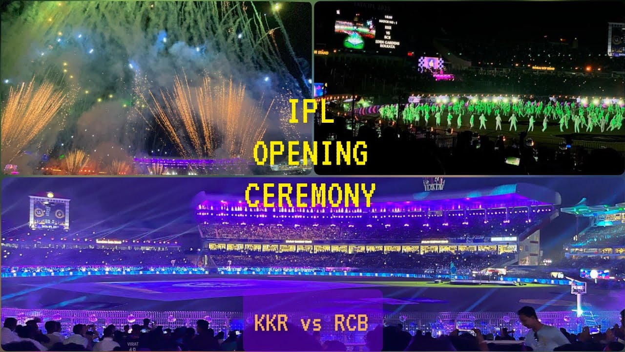 KKR vs RCB | Eden J Block View | Part-1 | Opening Ceremony,Drone Show & Fireworks🔥#trending #ipl#kkr