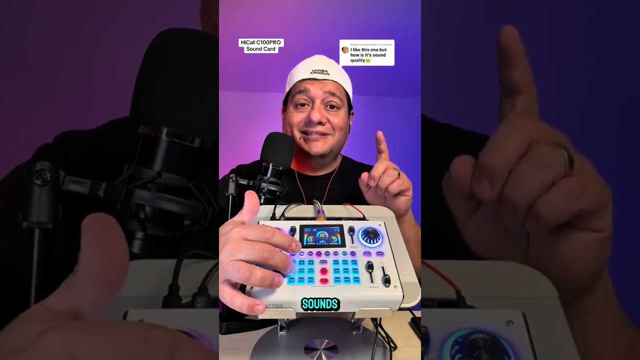 the HiCall C100PRO Sound Card and microphone set sounds amazing