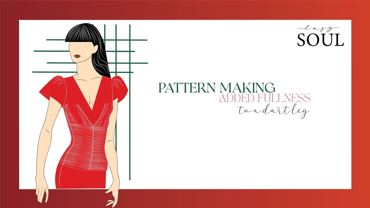 DIY PATTERN MAKING - ADDED FULLNESS TO A DART LEG #patternmaking #youtubevideo #viralvedio