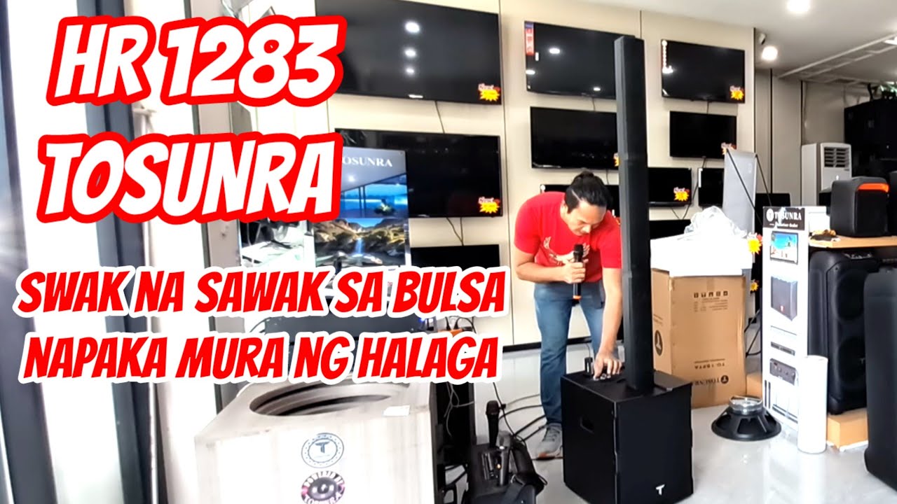 MAPAPABILI KA TALAGA SA MURA NG HALAGA AT GANDA NG TUNOG NG HR-1283 ACTIVE SUB WITH COLUMN SPEAKER.