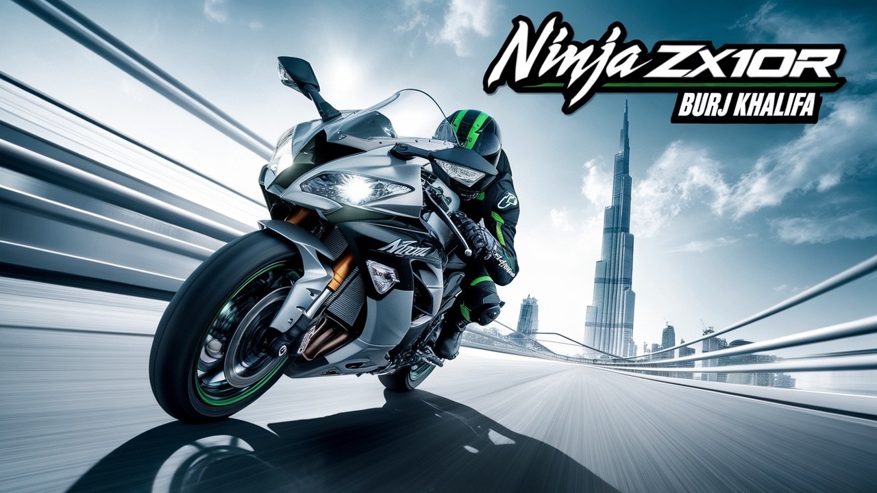 Riding My Ninja ZX10R To Burj Khalifa! 🌆 (Hindi MotoVlog)