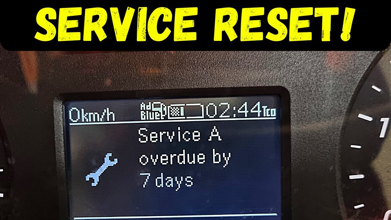 Mercedes Sprinter Service Reset procedure how to reset yourself via dash after oil change 2019 on