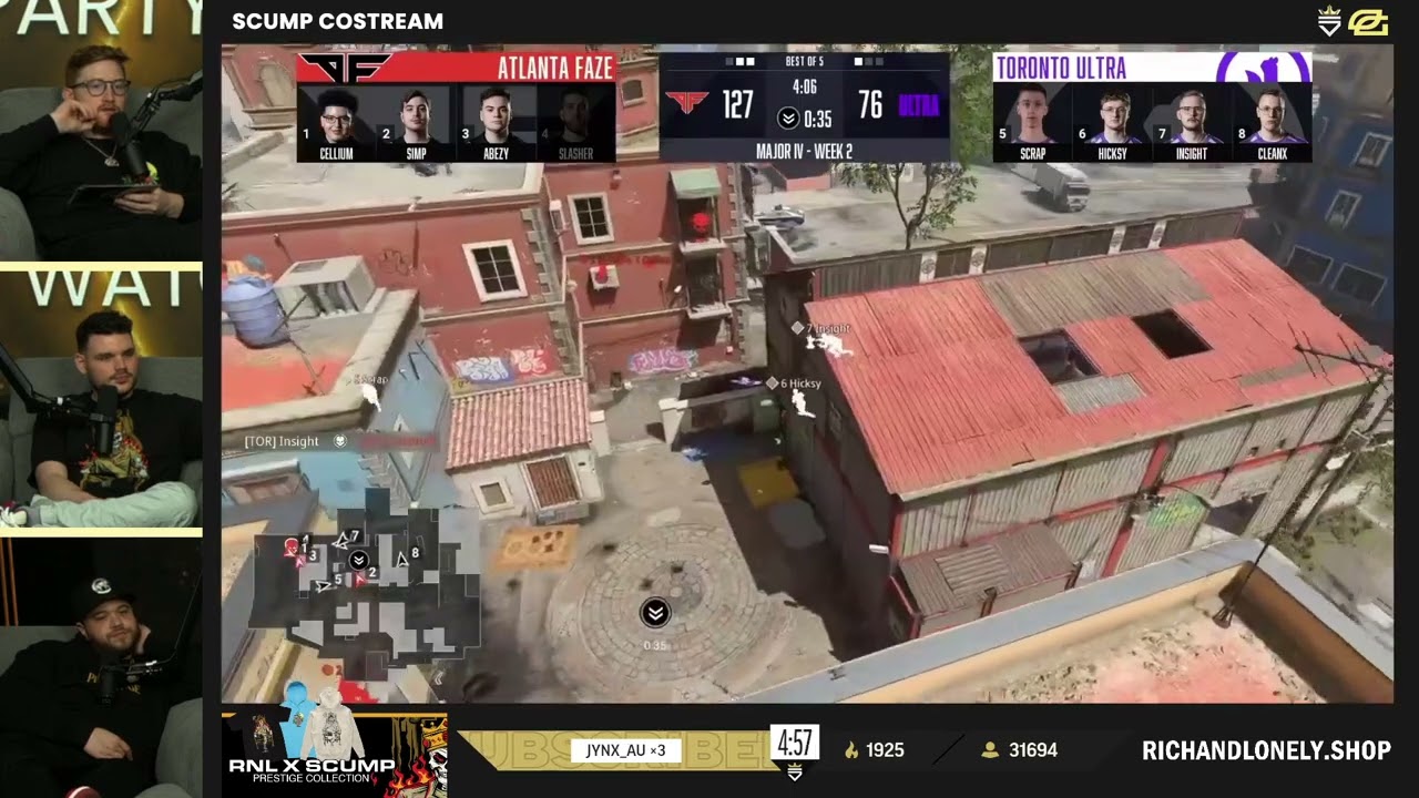 Scump watches Toronto Ultra LOSE To FaZe in MAJOR 4!